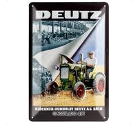 Nostalgic-Art Plaque vintage Farmlands - Deutz Klöckner - Idée de cadeau pour les fans de tracteurs, en métal, Déco design retro, 20 x 30 cm