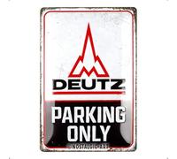 Nostalgic-Art Plaque rétro, 20 x 30 cm, Deutz - Parking Only - Idée de cadeau pour fans des tracteurs, en métal, design vintage