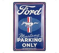 Nostalgic-Art Plaque rétro, 20 x 30 cm, Ford Mustang - Parking Only - Idée de Cadeau pour Fans de Ford, en métal, Design Vintage