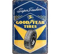 Nostalgic Art – Plaque vintage Goodyear Super Cushion – Métal 20 x 30 cm