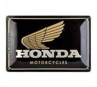 Nostalgic-Art Plaque rétro, 20 x 30 cm, Honda MC - Logo Gold