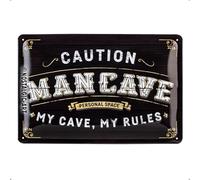 Nostalgic Art Plaque métal vintage Man Cave – Idée cadeau pour hommes, design rétro – 20 x 30 cm