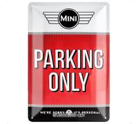 Nostalgic-Art Plaque Vintage Mini - Parking Only Red - Idée de Cadeau pour Les Fans de Voitures, en métal, Design Retro pour la décoration, 20 x 30 cm