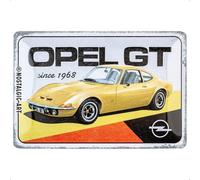 Nostalgic-Art Plaque rétro, 20 x 30 cm, Opel - GT since 1968 | original Opel license product (OLP), en métal, design vintage, Idée cadeau pour fans de Opel