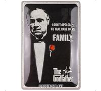 Nostalgic-Art Plaque rétro, 20 x 30 cm, The Godfather - I don't apologize - Idée de cadeau pour fans du cinéma, Official License Product (OLP), en métal, design vintage