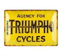 Triumph Panneau en tôle Motorcycle Dimensions : 30 x 20 cm