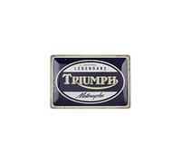 Nostalgic Art Triumph Motorcycles Plaque et signal décoratifs pour intérieur Métal Multicolore