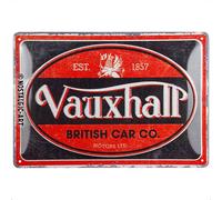 Nostalgic-Art Plaque rétro, 20 x 30 cm, Vauxhall - Vintage Oval - Idée de Cadeau pour Fans de Vauxhall, en métal, Design Vintage