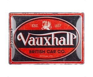 Nostalgic-Art Plaque rétro, 20 x 30 cm, Vauxhall - Vintage Oval - Idée de Cadeau pour Fans de Vauxhall, en métal, Design Vintage