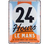 Nostalgic-Art Plaque rétro, 30 x 40 cm, 24h Le Mans - A Century of Racing - Idée de cadeau pour fans de moteur, en métal, design vintage