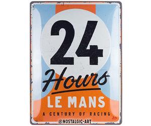 Nostalgic-Art Plaque rétro, 30 x 40 cm, 24h Le Mans - A Century of Racing - Idée de cadeau pour fans de moteur, en métal, design vintage