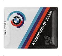 Nostalgic Art – Plaque rétro BMW Motorsport Tradition Of Speed 30 x 40 cm métal OLP design vintage