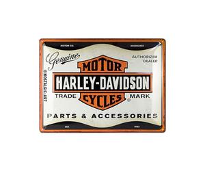 Nostalgic-Art Plaque rétro, 30 x 40 cm, Harley-Davidson - Parts & Accessoires - Idée cadeau pour motards, Official License Product (OLP), en métal, design vintage