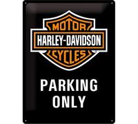 Nostalgic Art – Panneau en métal Harley Davidson "Parking Only" 400 x 300 mm