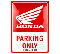 Nostalgic Art Plaque murale Honda MC - Parking Only, métal rétro, 30x40 cm