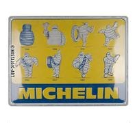 Nostalgic-Art Plaque rétro, 30 x 40 cm, Michelin - Logo Evolution - Idée de cadeau pour fans de moteur, en métal, design vintage