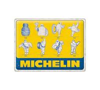 Nostalgic-Art Plaque rétro, 30 x 40 cm, Michelin - Logo Evolution - Idée de cadeau pour fans de moteur, en métal, design vintage