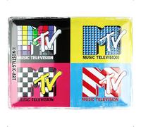 Nostalgic-Art Plaque rétro, 30 x 40 cm, MTV - Logo Pop Art - Idée de cadeau pour fans de la musique, Official License Product (OLP), en métal, design vintage