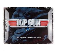 Nostalgic-Art Plaque rétro, 30 x 40 cm, Top Gun - The Need for Speed - Idée de cadeau pour fans du cinéma, Official License Product (OLP), en métal, design vintage