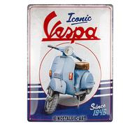 Nostalgic-Art Plaque rétro, 30 x 40 cm, Vespa - Iconic since 1946 - Idée de cadeau pour fans des scooters, en métal, design vintage