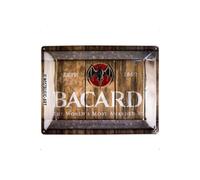 Nostalgic-Art - Enseigne Plaque en Métal Émaillée 30x40cm - Bacardi Wood