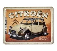 Nostalgic-Art Plaque Vintage, Citroen - 2CV - Idée de Cadeau pour Fans de Voitures, en métal, Design Retro pour la décoration, 15 x 20 cm