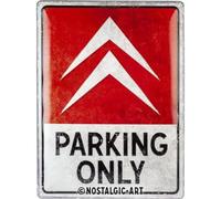 Nostalgic-Art Plaque Vintage, Citroen - Parking Only - Idée de Cadeau pour Fans de Voitures, en métal, Design Retro pour la décoration, 30 x 40 cm