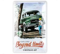 Nostalgic-Art Plaque vintage, Daimler Truck - Beyond limits - Idée de cadeau pour fans d'accessoires automobiles, en métal, Design vintage, 20 x 30 cm