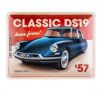 Nostalgic Art Plaque vintage en métal Classic DS19 Berline design rétro 30 x 40 cm