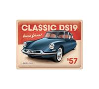Nostalgic-Art Plaque vintage, DS - Classic DS19 Berline - Idée de cadeau pour fans de voitures, en métal, Design rétro pour la décoration, 30 x 40 cm