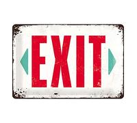 Nostalgic-Art Plaque Vintage Exit - Idée de Cadeau pour Les nostalgiques, en métal, Design Retro pour la décoration, 20 x 30 cm