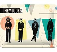Nostalgic-Art Plaque Vintage Fab4 - Hey Jude - Idée de Cadeau pour Les Fans des Beatles, en métal, Design Retro pour la décoration, 15 x 20 cm