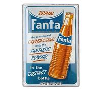 Nostalgic-Art Plaque vintage, Fanta - Sensational Drink - Idée de cadeau comme accessoire de bar, en métal, Design rétro pour décoration, 20 x 30 cm 22347