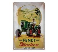 Nostalgic-Art Plaque vintage, Fendt - Dieselross - Idée de cadeau pour fans de tracteurs, en métal, Design rétro pour décoration, 20 x 30 cm