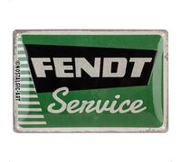 Nostalgic-Art Plaque vintage, Fendt - Service - Idée de cadeau pour fans de tracteurs, en métal, Design rétro pour décoration, 20 x 30 cm, 22344