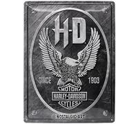 Nostalgic-Art Plaque Vintage Harley-Davidson - Metal Eagle - Idée de Cadeau pour Les Fans de Moto, en métal, Déco Design Retro, 30 x 40 cm 23267