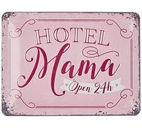 Nostalgic-Art Plaque Vintage Hotel Mama - Idée de Cadeau pour Maman, en métal, Design Retro pour la décoration, 15 x 20 cm