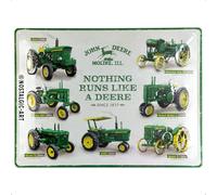 Nostalgic-Art Plaque Vintage John Deere - Model Chart - Idée de Cadeau pour Les Fans de tracteurs, en métal, Déco Design Retro, 30 x 40 cm