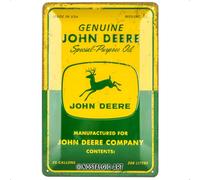 Nostalgic-Art Plaque Vintage, John Deere - Special Oil - Idée de Cadeau pour Fans de tracteurs, en métal, Design Retro pour la décoration, 20 x 30 cm