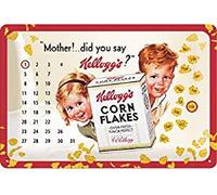 Nostalgic-Art Plaque vintage, Kellogg's Mother! - Idée de cadeau pour la cuisine, en métal, Design retro pour la décoration, 20 x 30 cm
