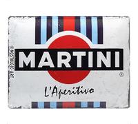 Nostalgic-Art Plaque vintage, Martini - L'Aperitivo - Idée de cadeau pour amateurs de cocktails, en métal, Design retro pour la décoration, 30 x 40 cm 23290