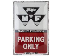 Nostalgic-Art Plaque vintage, Massey Ferguson - Parking Only - Idée de cadeau pour fans de tracteurs, métal, Design rétro pour décoration, 20 x 30 cm 22348