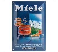 Nostalgic-Art Plaque Vintage Miele - Idée de Cadeau pour Les nostalgiques, en métal, Design Retro pour la décoration, 20 x 30 cm