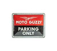 Nostalgic-Art Plaque vintage, Moto Guzzi - Parking Only - Idée de cadeau pour fans de moto, en métal, Design retro pour la décoration, 15 x 20 cm 26256