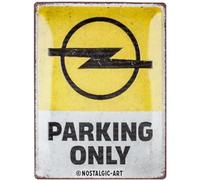 Nostalgic-Art Plaque vintage, Opel - Parking Only - Idée de cadeau pour fans de voitures, en métal, Design rétro pour la décoration, 30 x 40 cm