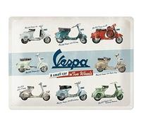 Nostalgic-Art Plaque Vintage Vespa - Model Chart - Idée de Cadeau pour Les Fans de Scooters, en métal, Design Retro pour la décoration, 30 x 40 cm 23258