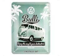 Nostalgic-Art Plaque vintage Volkswagen - Bulli T1 - Idée de cadeau pour le bus VW, en métal, Design retro pour la décoration, 15 x 20 cm