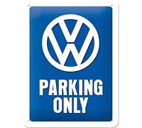 Nostalgic-Art Plaque vintage Volkswagen - VW Parking Only - Idée de cadeau pour les fans de VW, en métal, Design retro pour la décoration, 15 x 20 cm