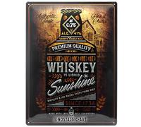 Nostalgic-Art - Enseigne Plaque en Métal Émaillée 30x40cm - Whiskey Sunshine