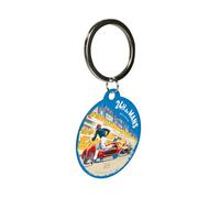 Nostalgic-Art Porte-clé rétro, Ø 4 cm, 24h Le Mans - Racing Poster Blue - Idée cadeau pour fans de moteur, Official License Product (OLP), en métal, design vintage